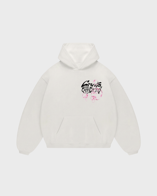 CRYSTALAND BUBBLE ECRU HOODIE