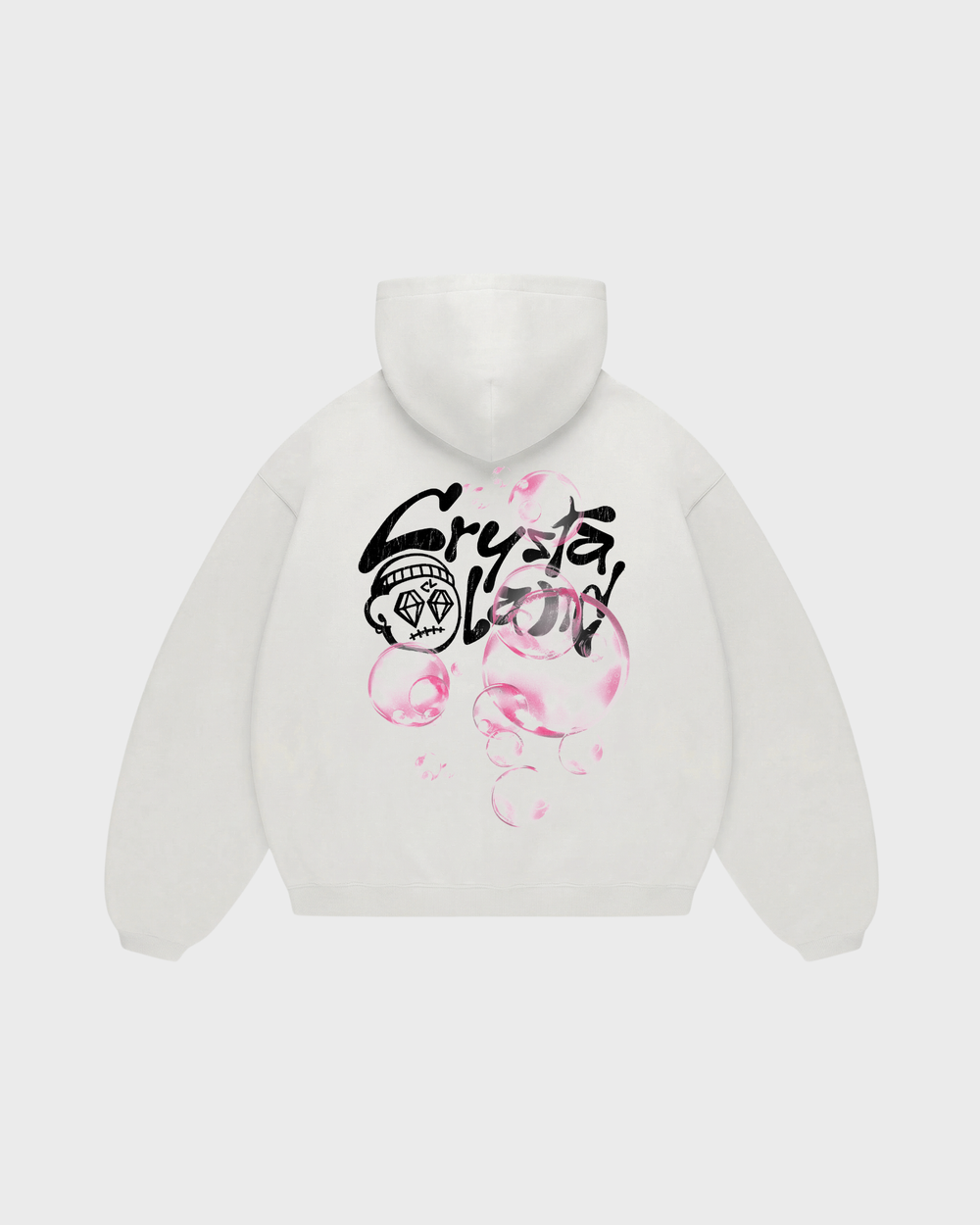 CRYSTALAND BUBBLE ECRU HOODIE