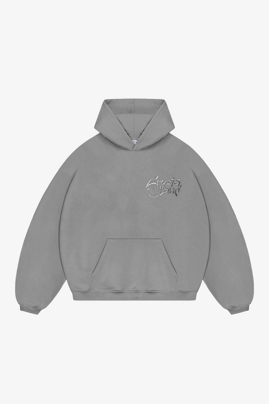CRYSTALAND BASIC SILVER GREY HOODIE