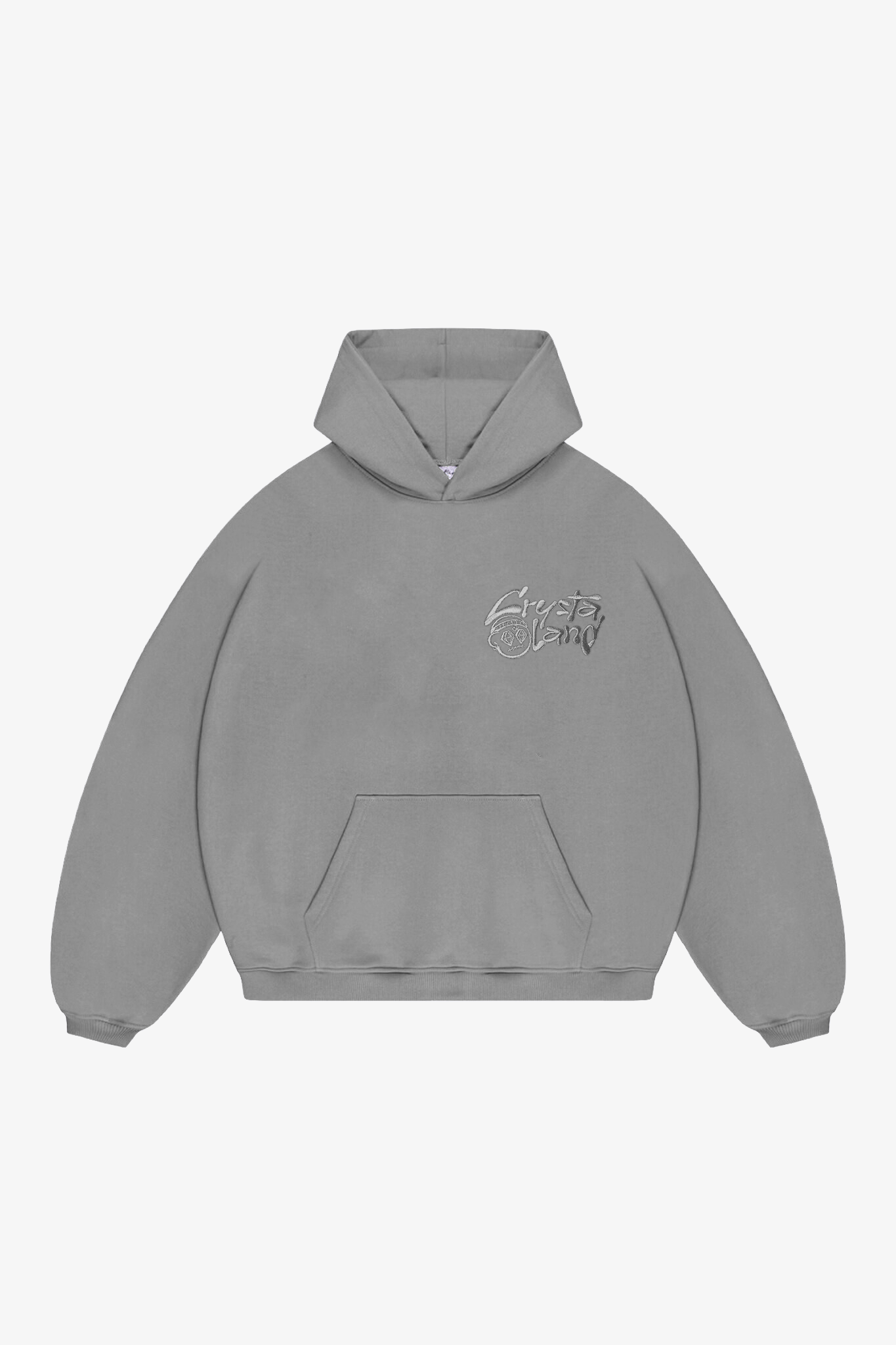 CRYSTALAND BASIC SILBERGRAUER HOODIE
