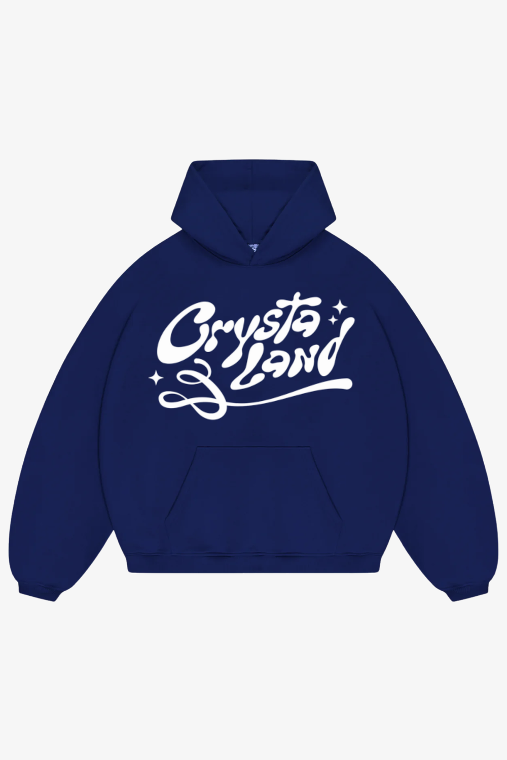CRYSTALAND PUFF PRINT DARK NAVY HOODIE