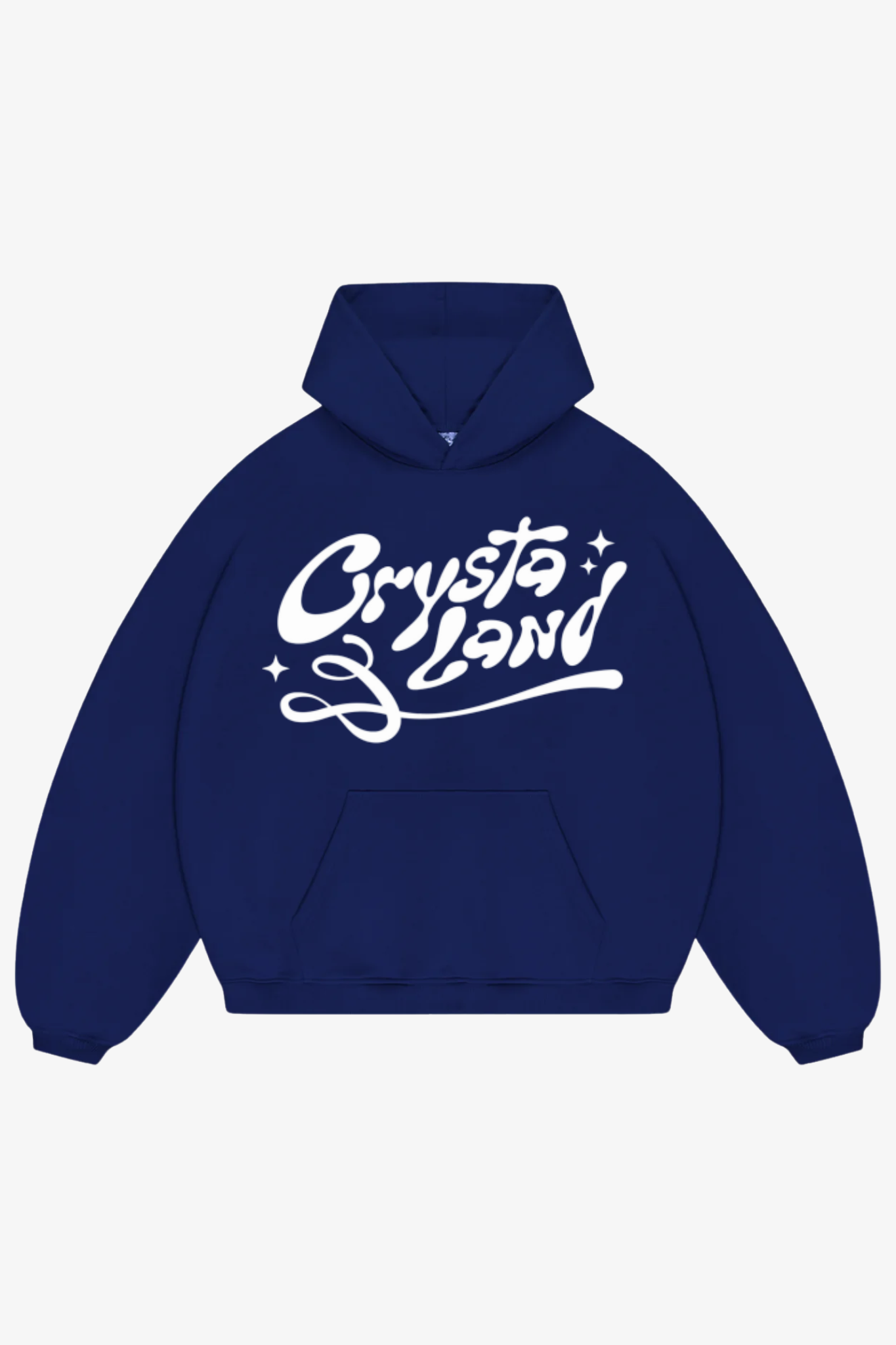 CRYSTALAND PUFF PRINT DARK NAVY HOODIE