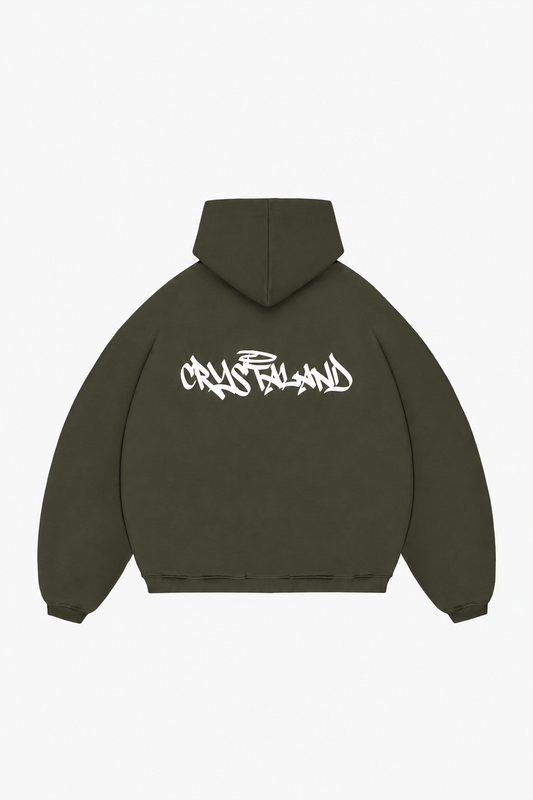 CRYSTALAND KHAKI HOODIE