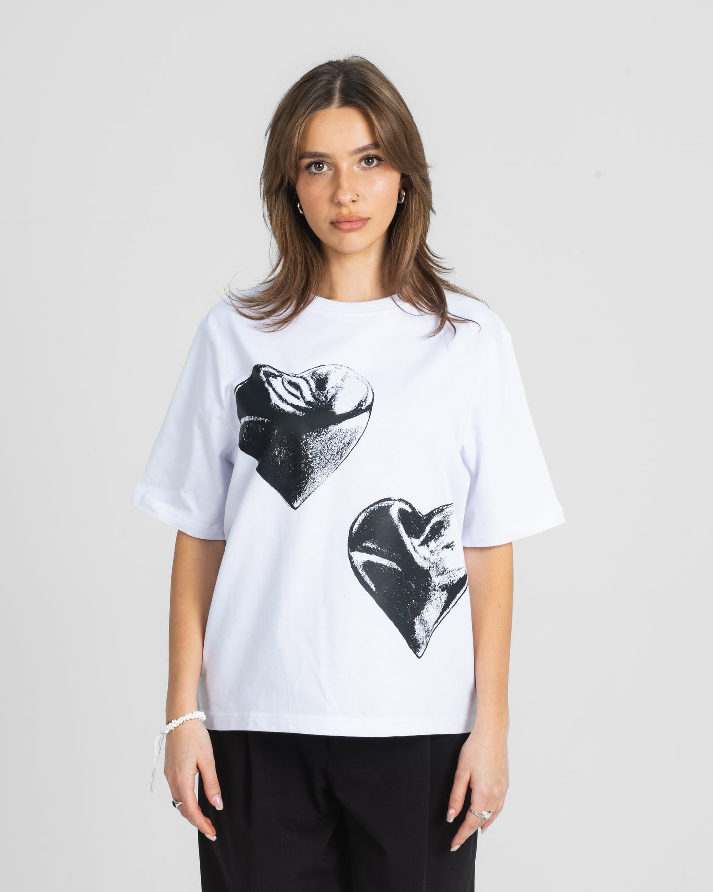 CRYSTALAND HEART WHITE T-SHIRT