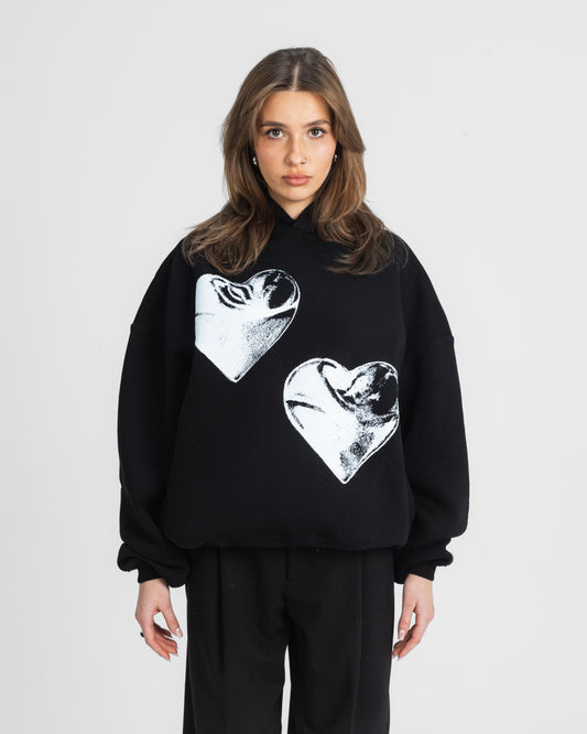 CRYSTALAND HEART BLACK HOODIE