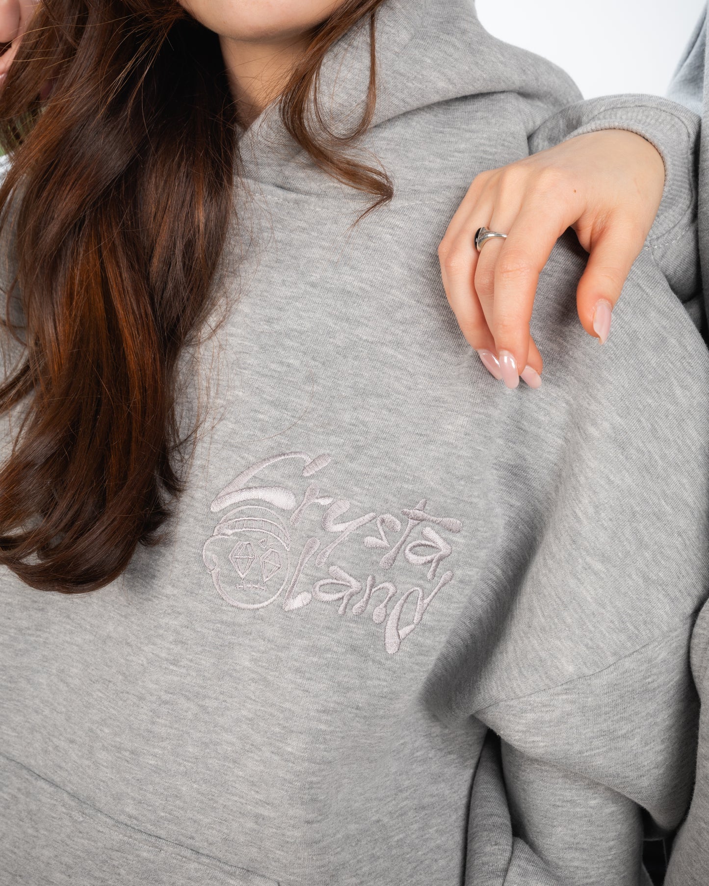CRYSTALAND BASIC GREY HOODIE