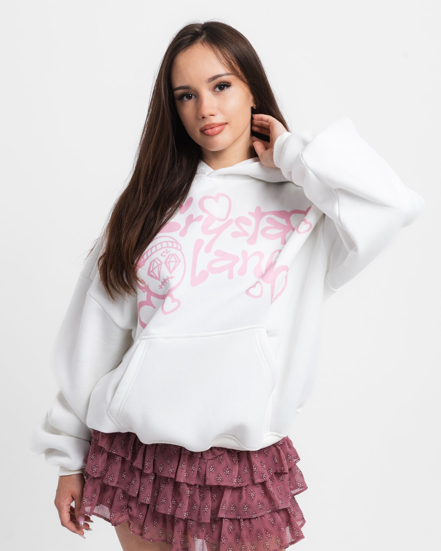 CRYSTALAND VALENTINE'S DAY VANILLA HOODIE