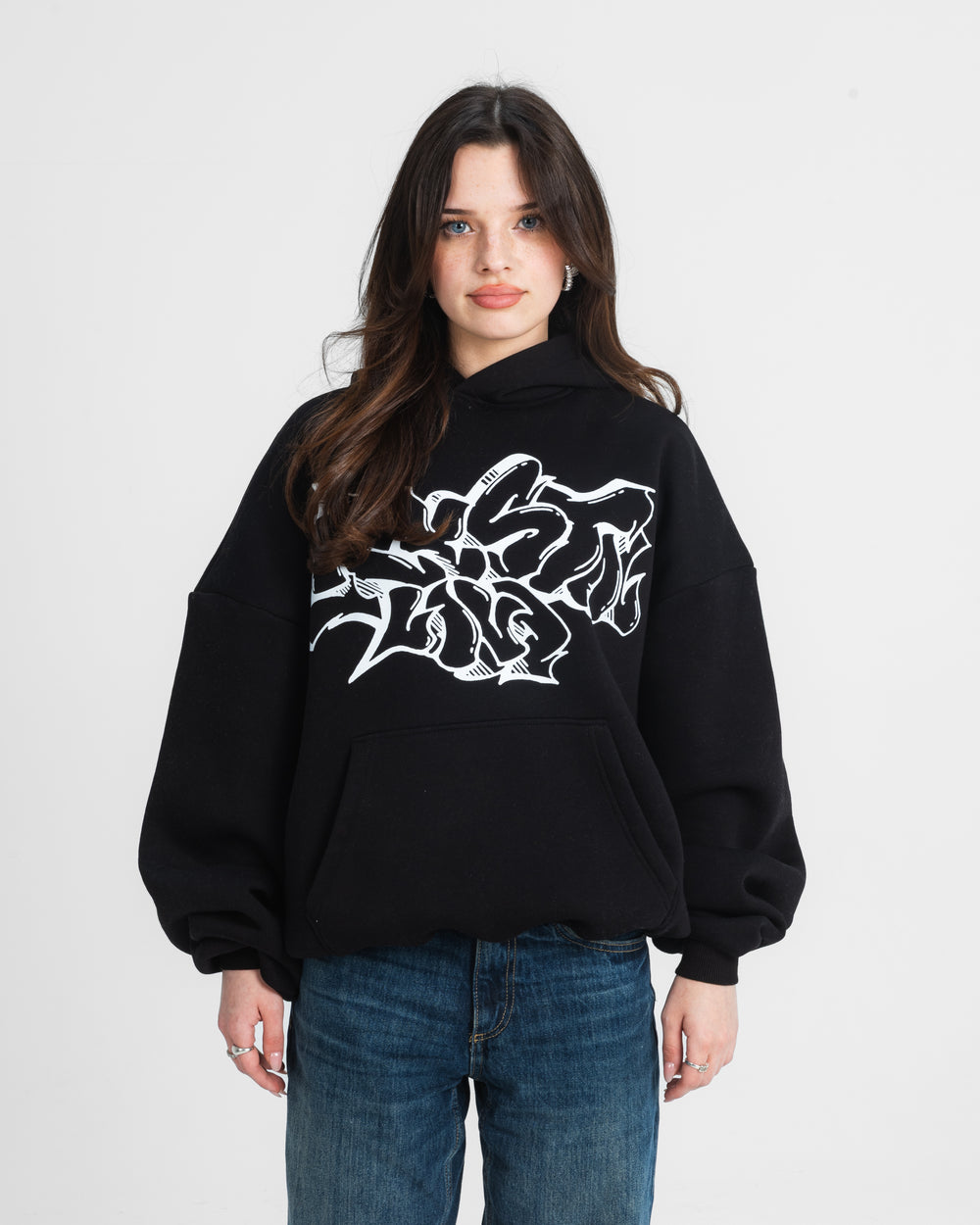 CRYSTALAND GRAFITTI BLACK HOODIE