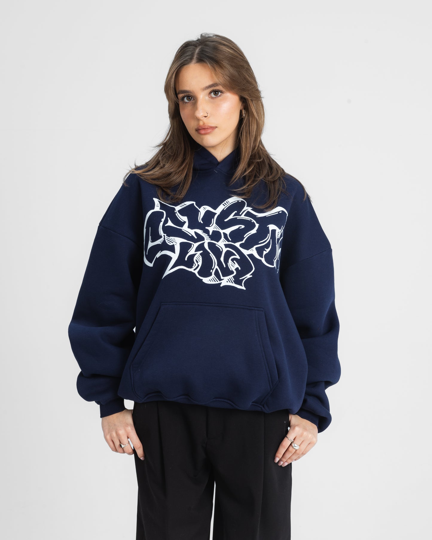 CRYSTALAND GRAFITTI DARK NAVY HOODIE
