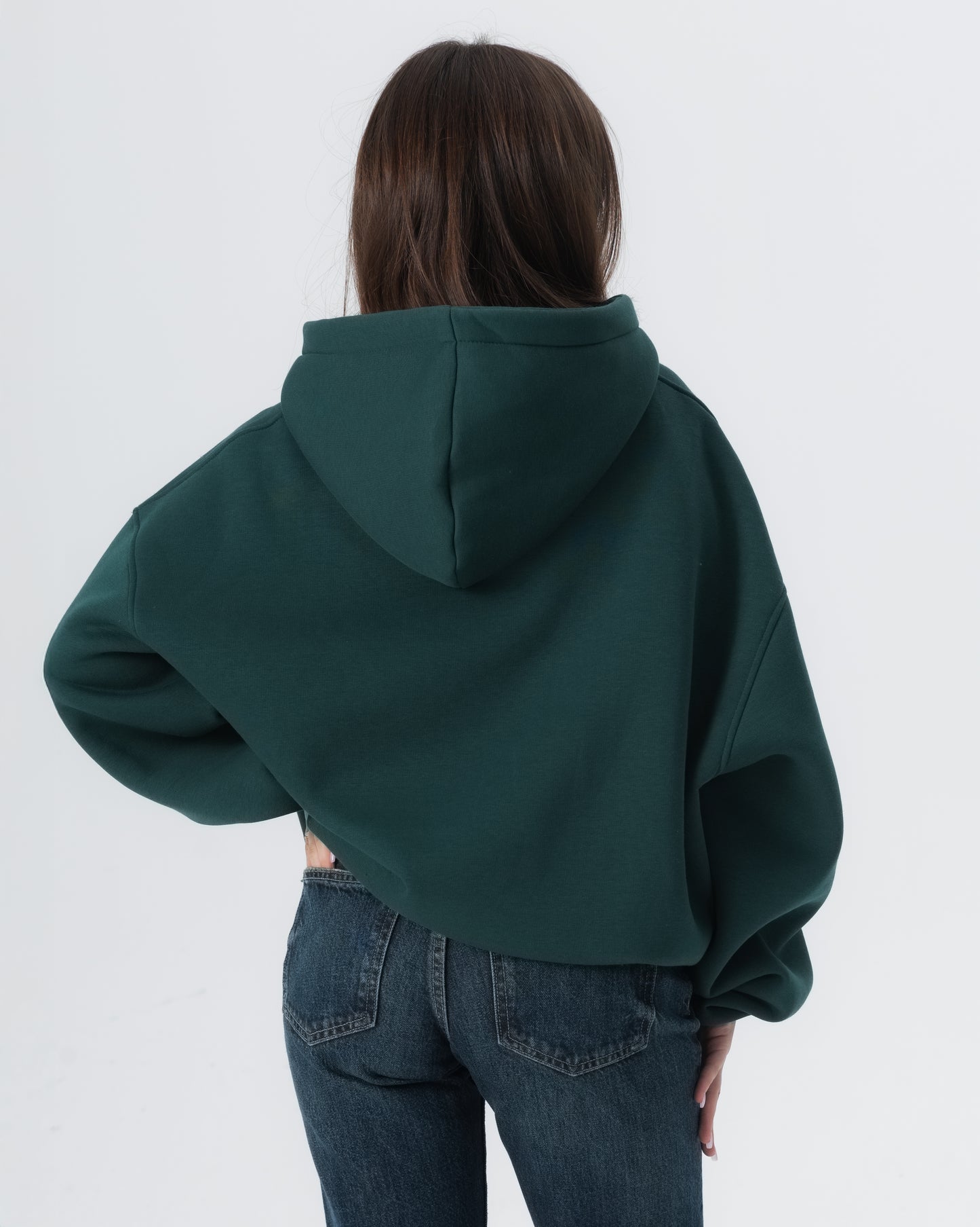 CRYSTALAND ESSENTIAL FOREST GREEN HOODIE
