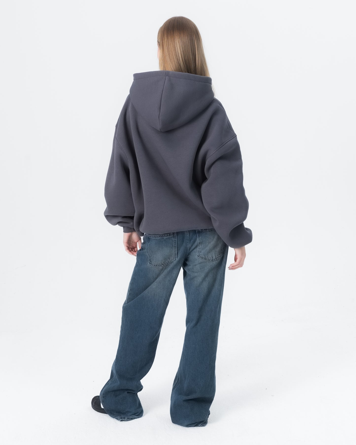 CRYSTALAND ESSENTIAL SHADOW GREY HOODIE