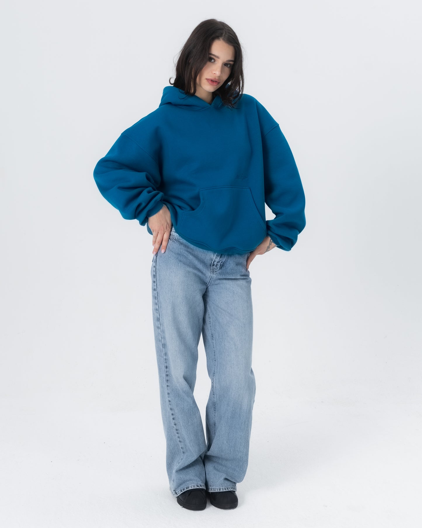 CRYSTALAND ESSENTIAL PETROL HOODIE