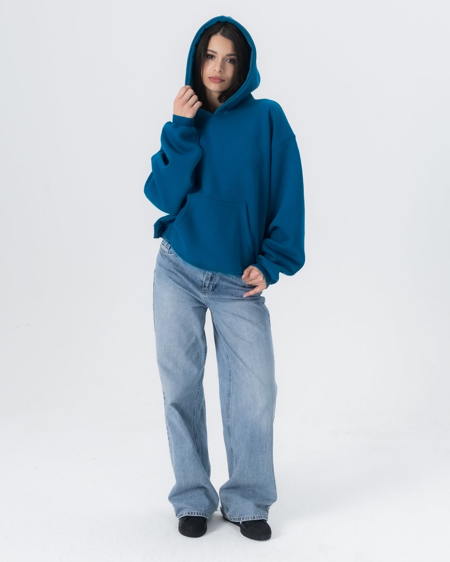 CRYSTALAND ESSENTIAL PETROL HOODIE