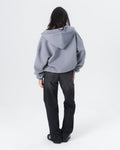 CRYSTALAND ESSENTIAL SILVER GREY ZIP HOODIE