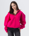 CRYSTALAND ESSENTIAL HOT PINK ZIP HOODIE