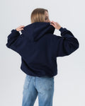 CRYSTALAND ESSENTIAL DARK NAVY ZIP HOODIE