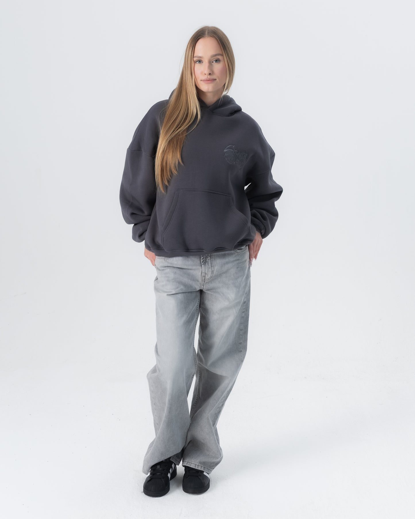 CRYSTALAND BASIC SHADOW GREY HOODIE