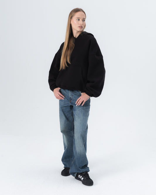 CRYSTALAND ESSENTIAL BLACK HOODIE