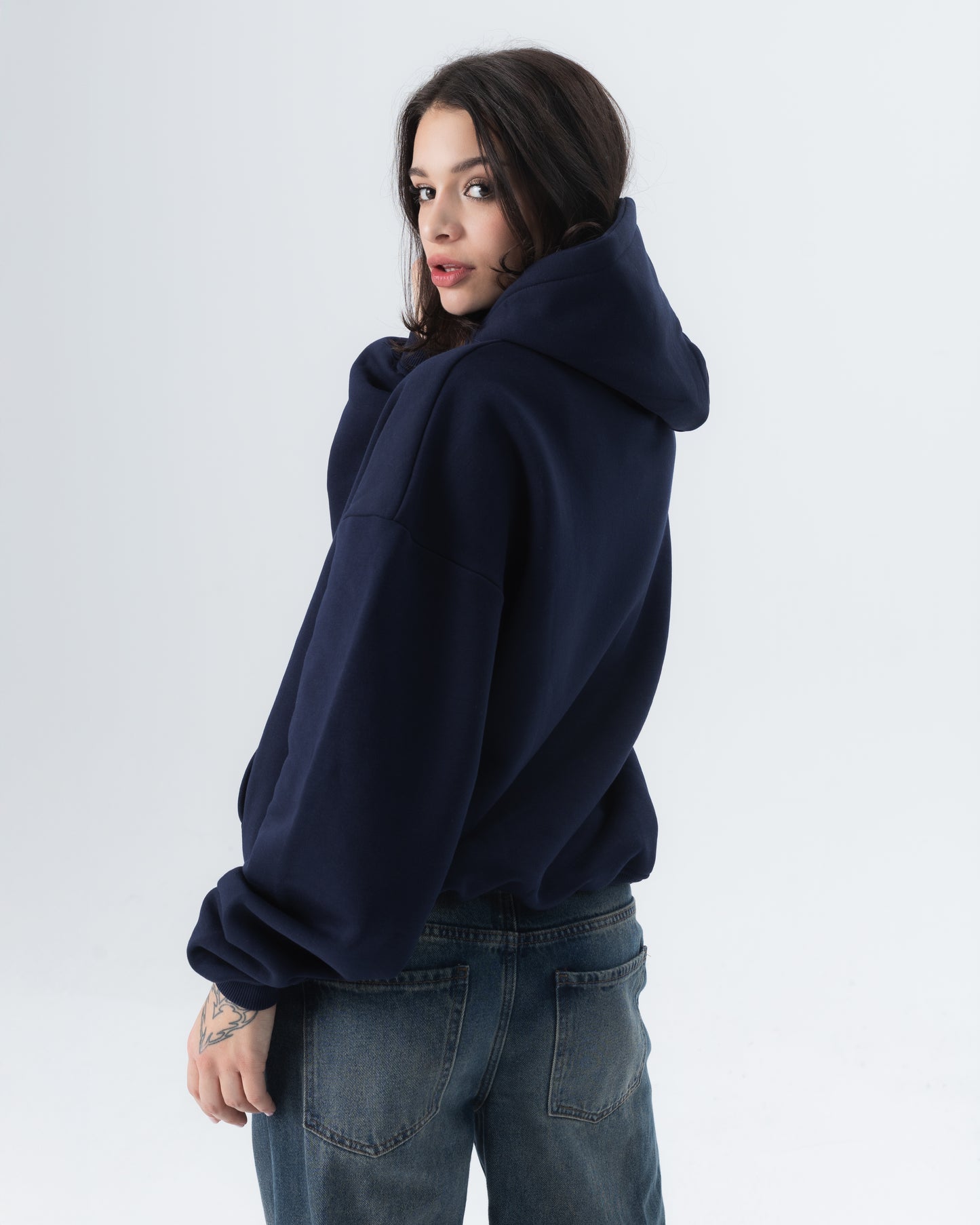 CRYSTALAND BASIC DARK NAVY HOODIE