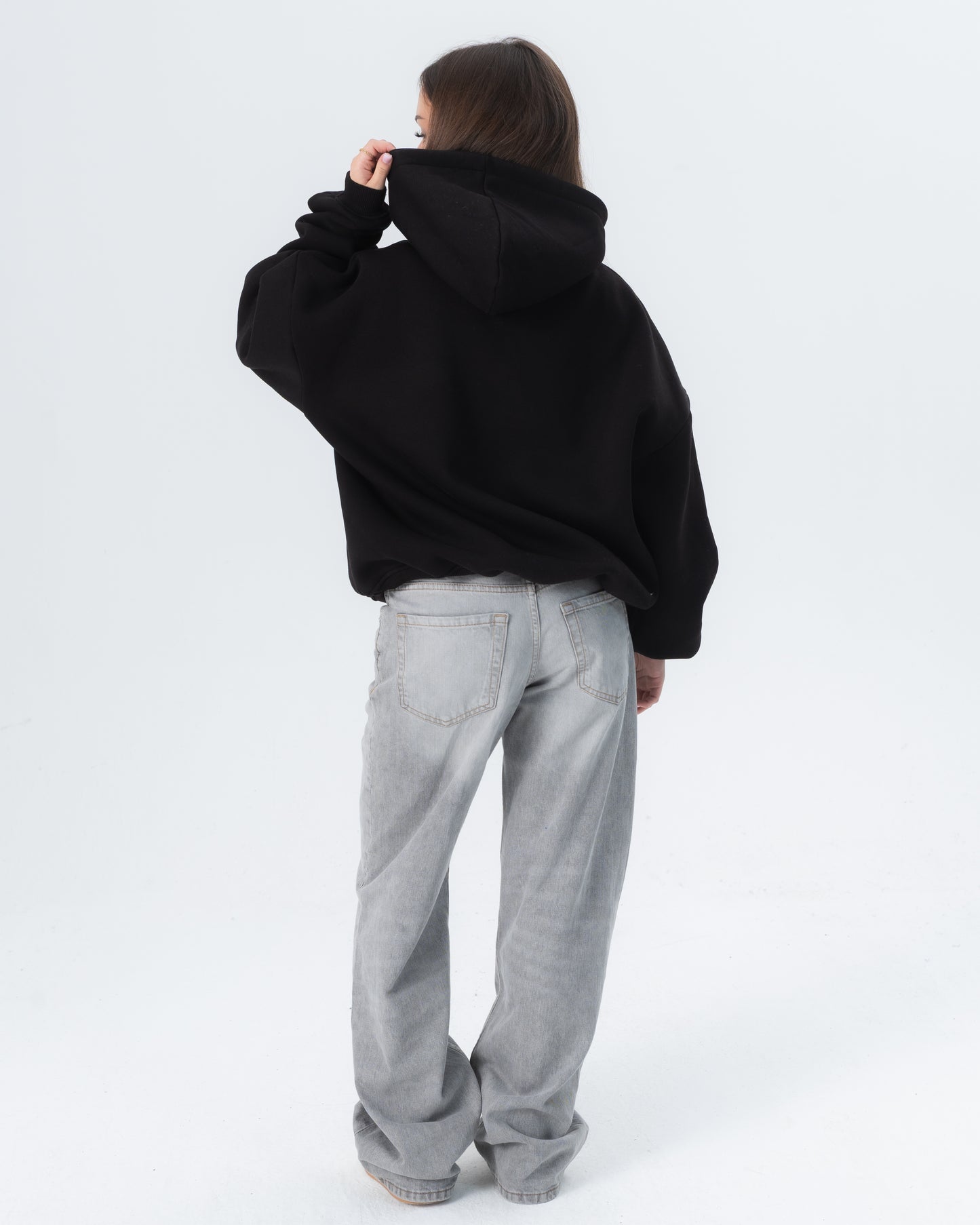CRYSTALAND BASIC BLACK HOODIE