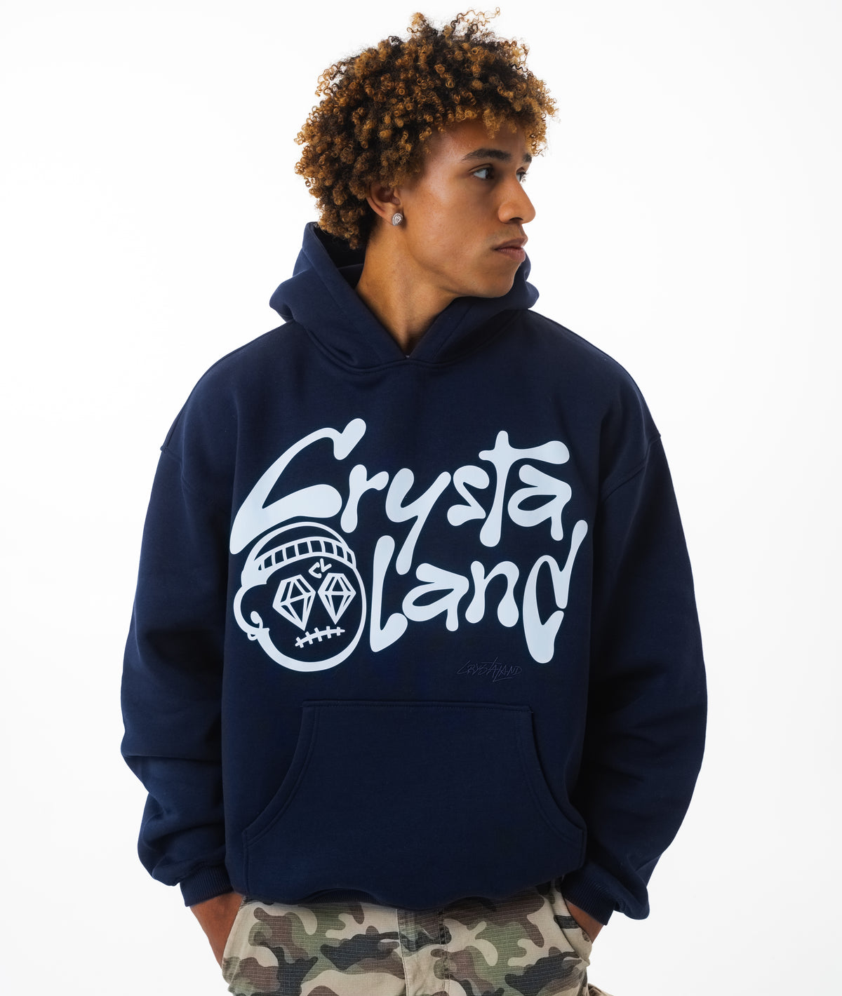 CRYSTALAND DARK NAVY HOODIE