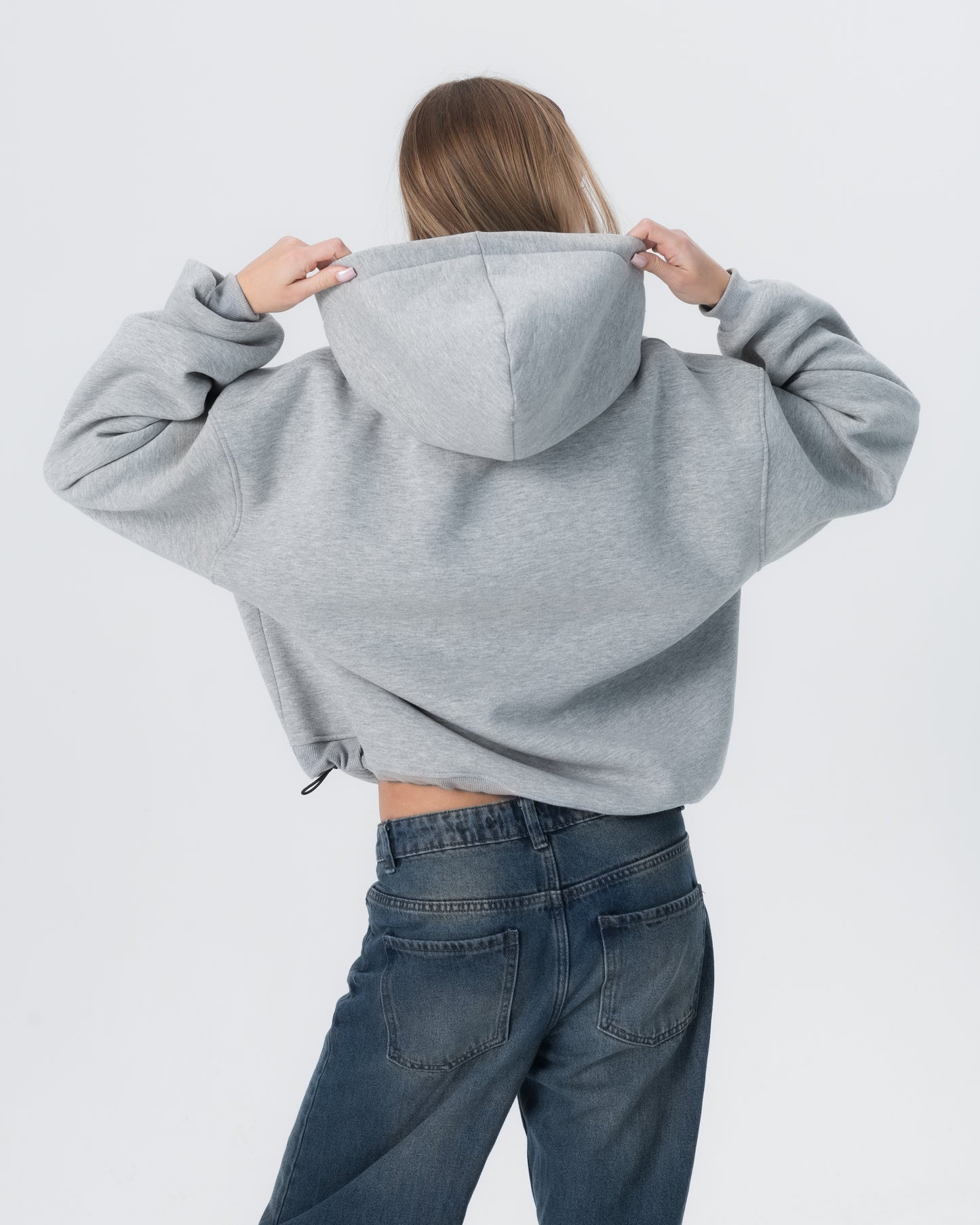 CRYSTALAND ESSENTIAL GREY HOODIE