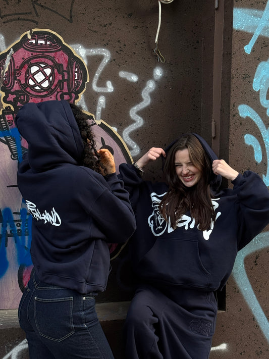 CRYSTALAND DARK NAVY HOODIE