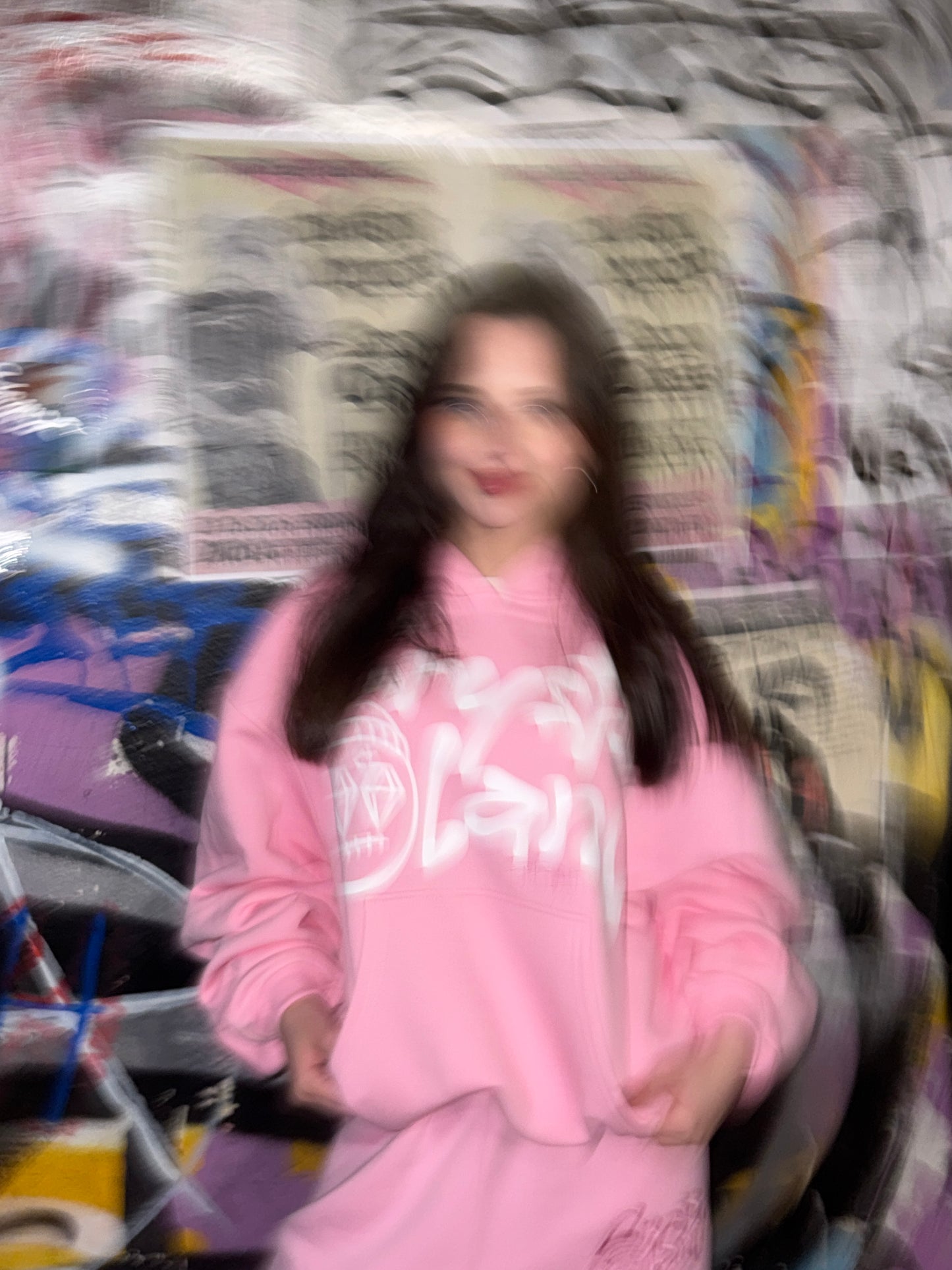 CRYSTALAND BABY PINK HOODIE