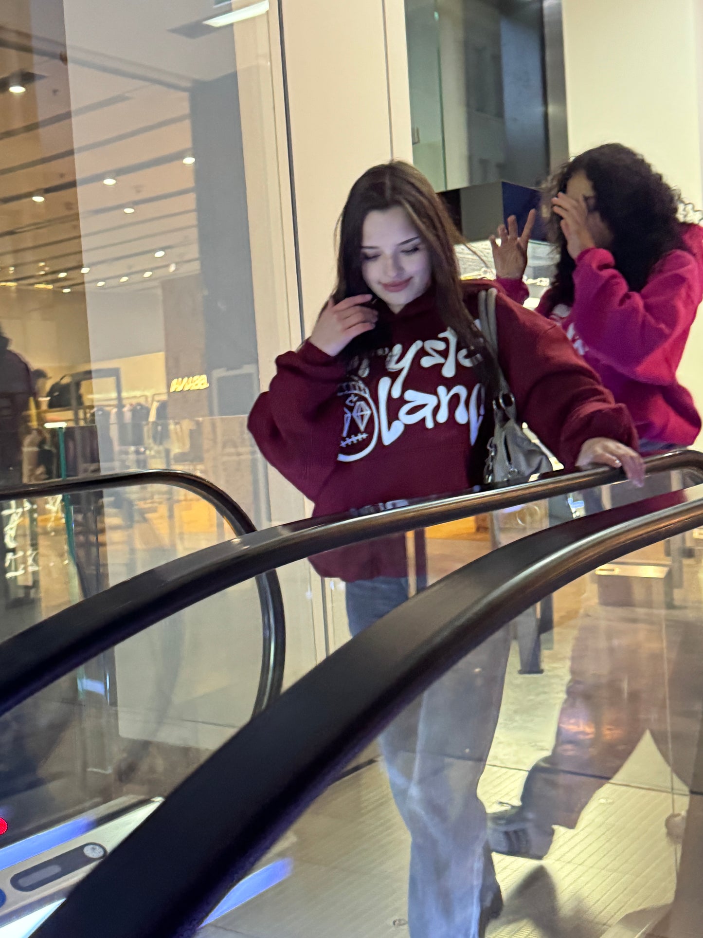 CRYSTALAND BURGUNDY HOODIE