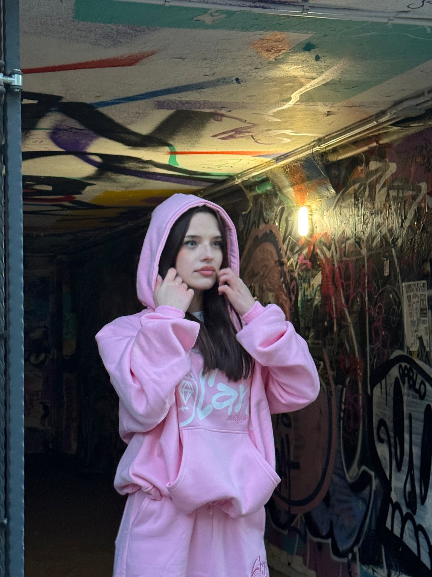 CRYSTALAND BABY PINK HOODIE