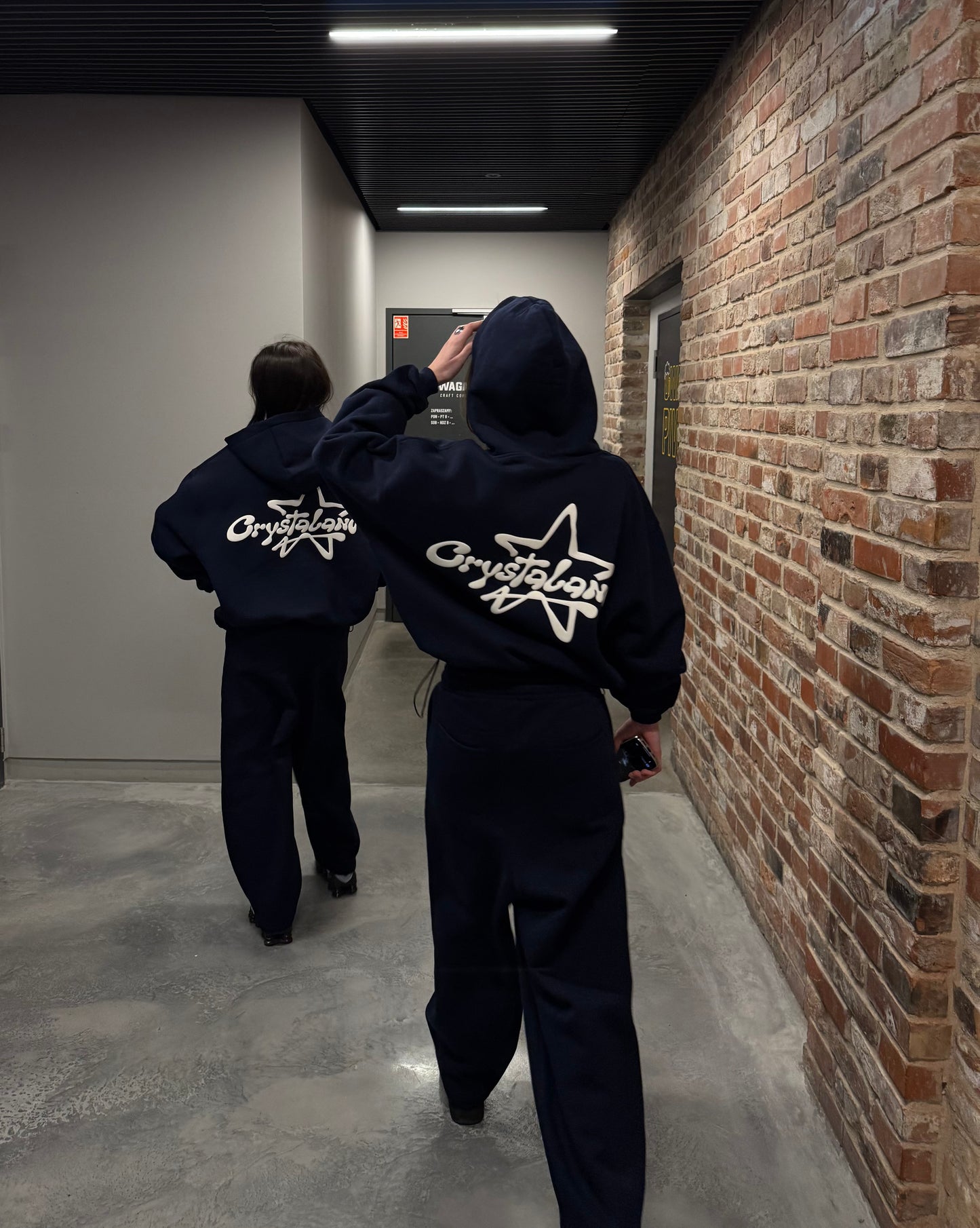 CRYSTALAND STAR PUFF PRINT NAVY HOODIE