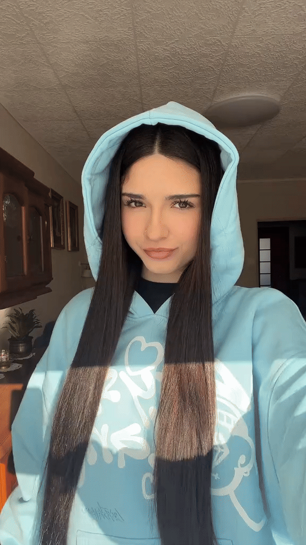 CRYSTALAND VALENTINE'S DAY BABY BLUE HOODIE