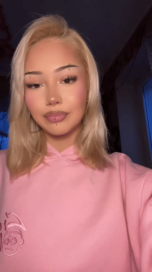 CRYSTALAND BASIC BABY PINK HOODIE