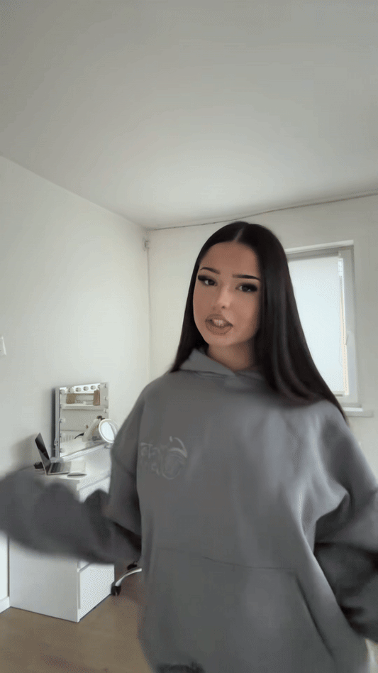 CRYSTALAND BASIC SILVER GREY HOODIE