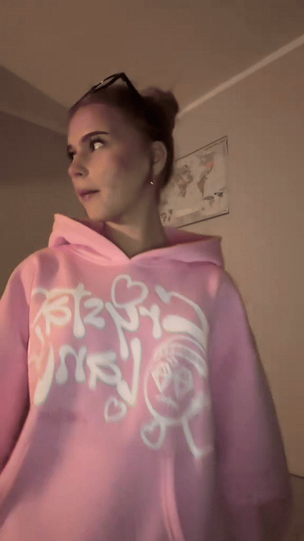 CRYSTALAND VALENTINE'S DAY BABY PINK HOODIE