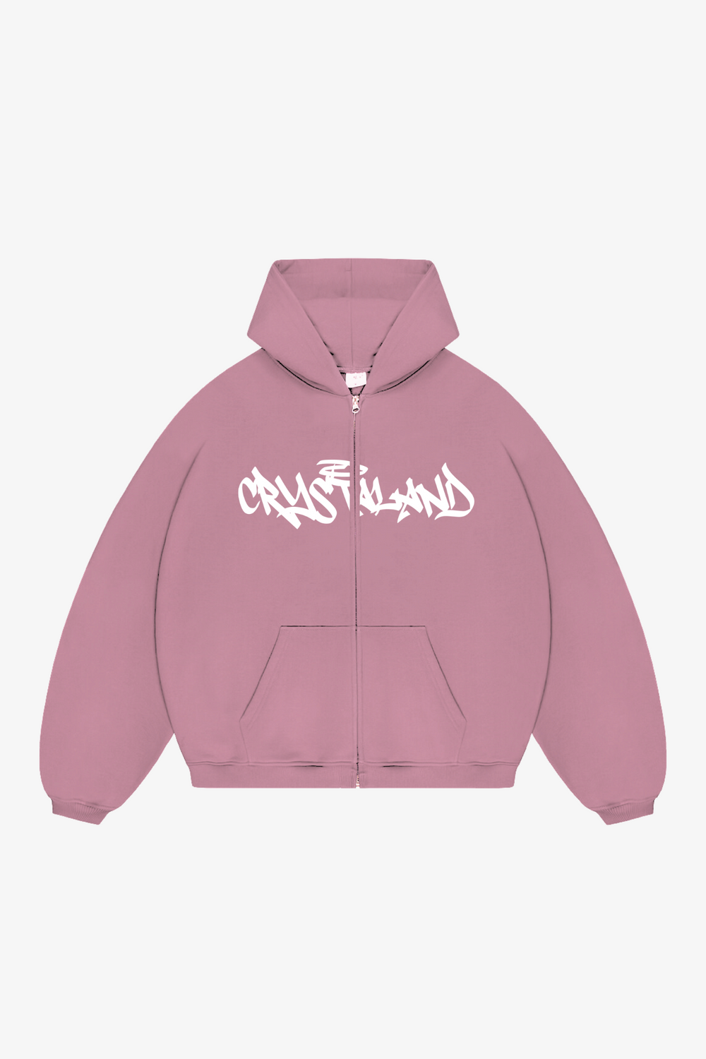 CRYSTALAND DUSTY ROSE ZIP UP HOODIE