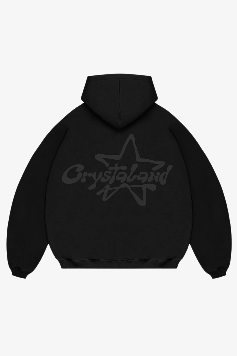 CRYSTALAND STAR PUFF PRINT BLACK HOODIE