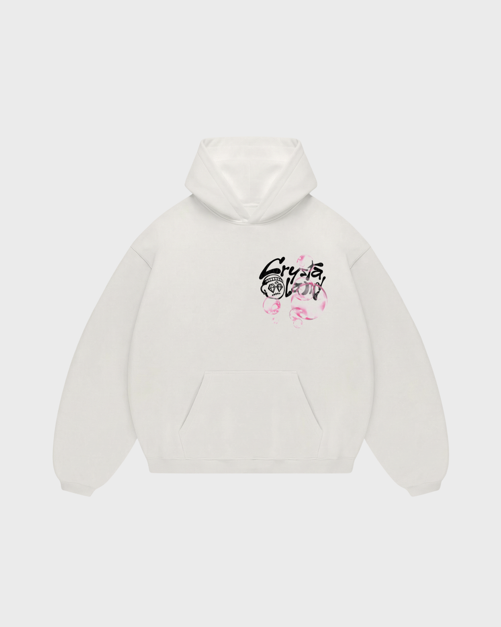CRYSTALAND BUBBLE ECRU HOODIE