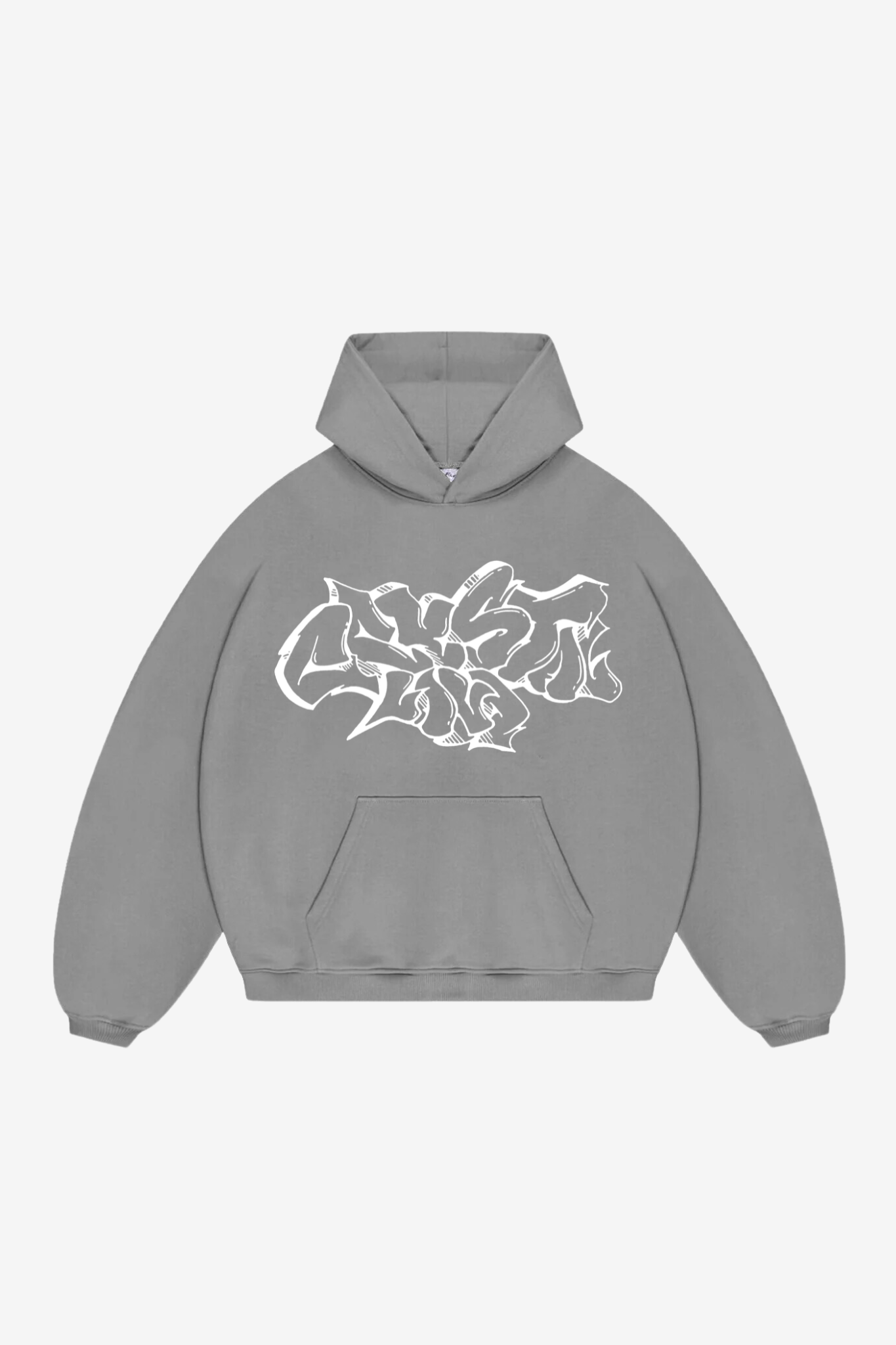 CRYSTALAND GRAFITTI SILVER GREY HOODIE