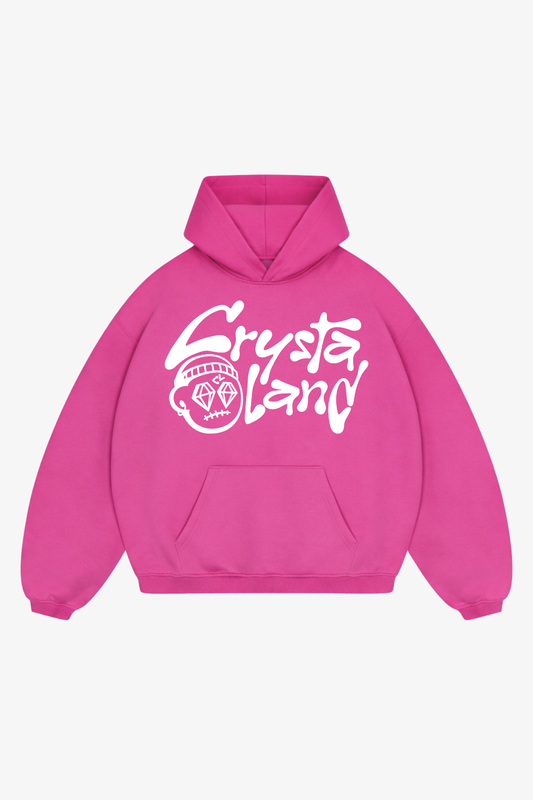 CRYSTALAND HOT PINK HOODIE