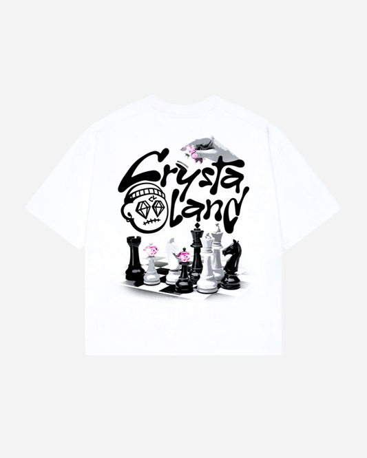 CRYSTALAND CHESS WHITE T-SHIRT