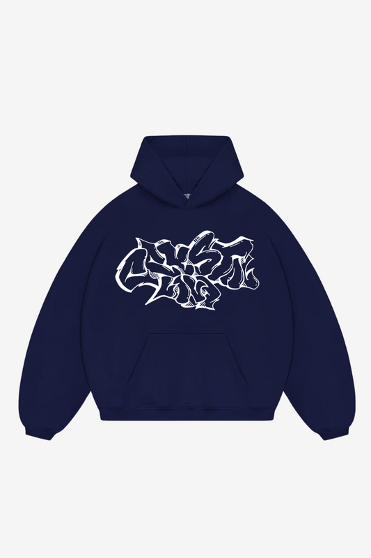 CRYSTALAND GRAFITTI DARK NAVY HOODIE