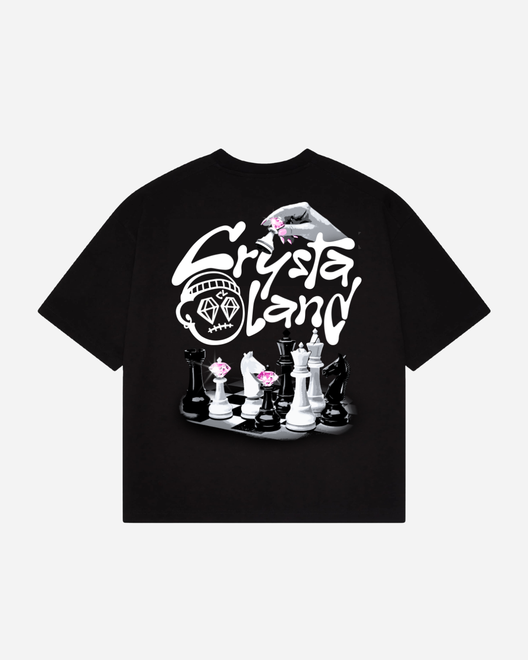 CRYSTALAND CHESS BLACK T-SHIRT