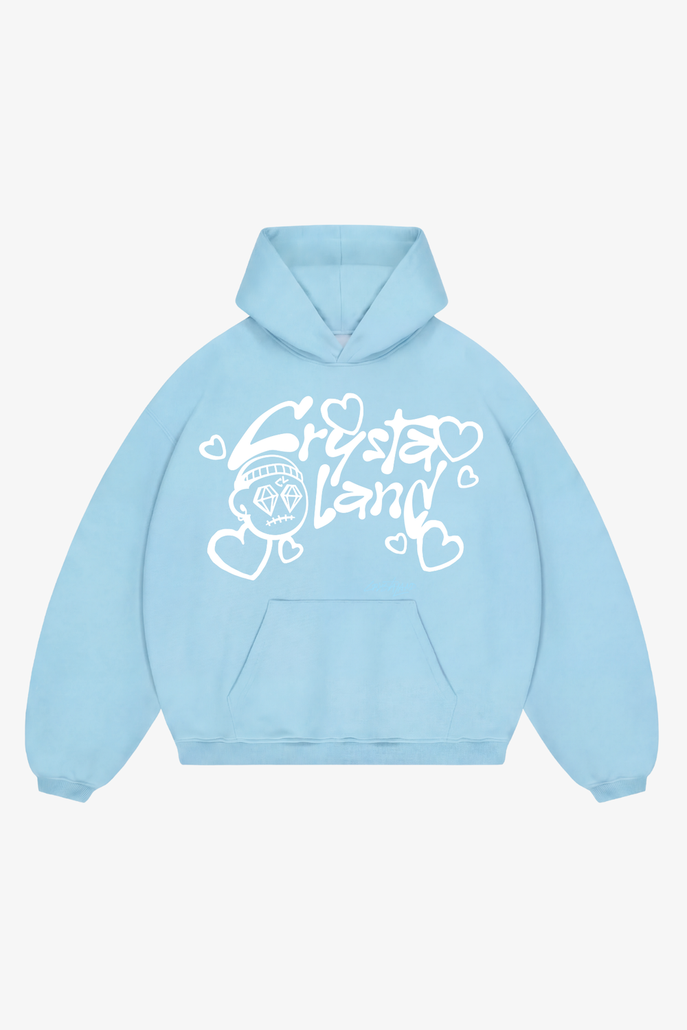 CRYSTALAND VALENTINE'S DAY BABY BLUE HOODIE