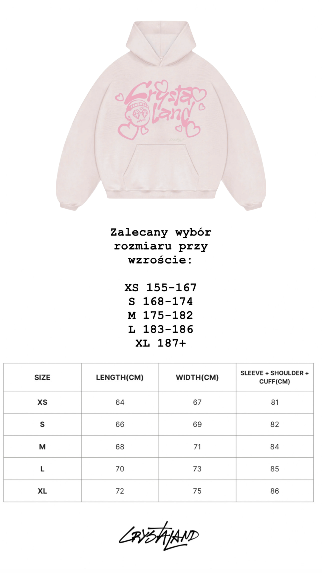 CRYSTALAND VALENTINE'S DAY VANILLA HOODIE