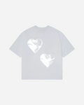 CRYSTALAND HEART SILVER GREY T-SHIRT