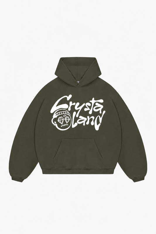 CRYSTALAND KHAKI HOODIE
