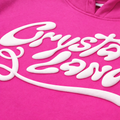 CRYSTALAND PUFF PRINT HOT PINK HOODIE