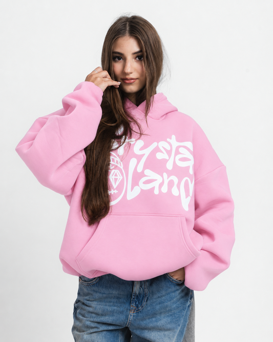 CRYSTALAND BABY PINK HOODIE