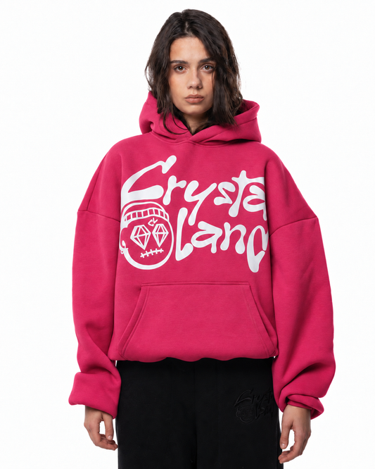CRYSTALAND HOT PINK HOODIE